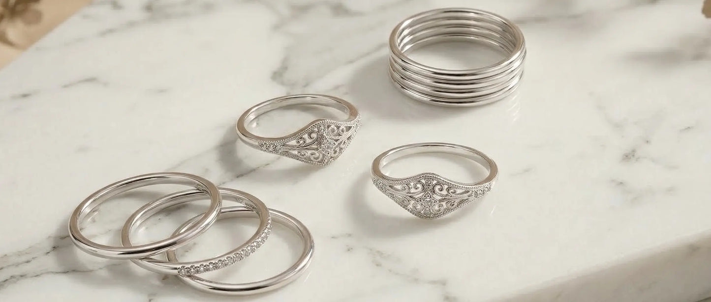 Minimal daily wear silver rings for women in Chennai with simple and lightweight designs