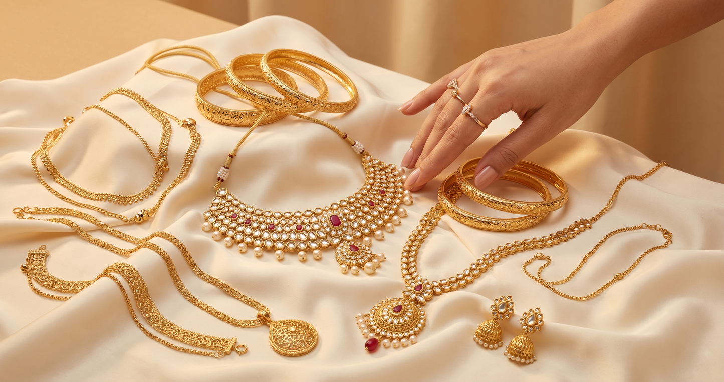 gold plated silver jewellery in Chennai