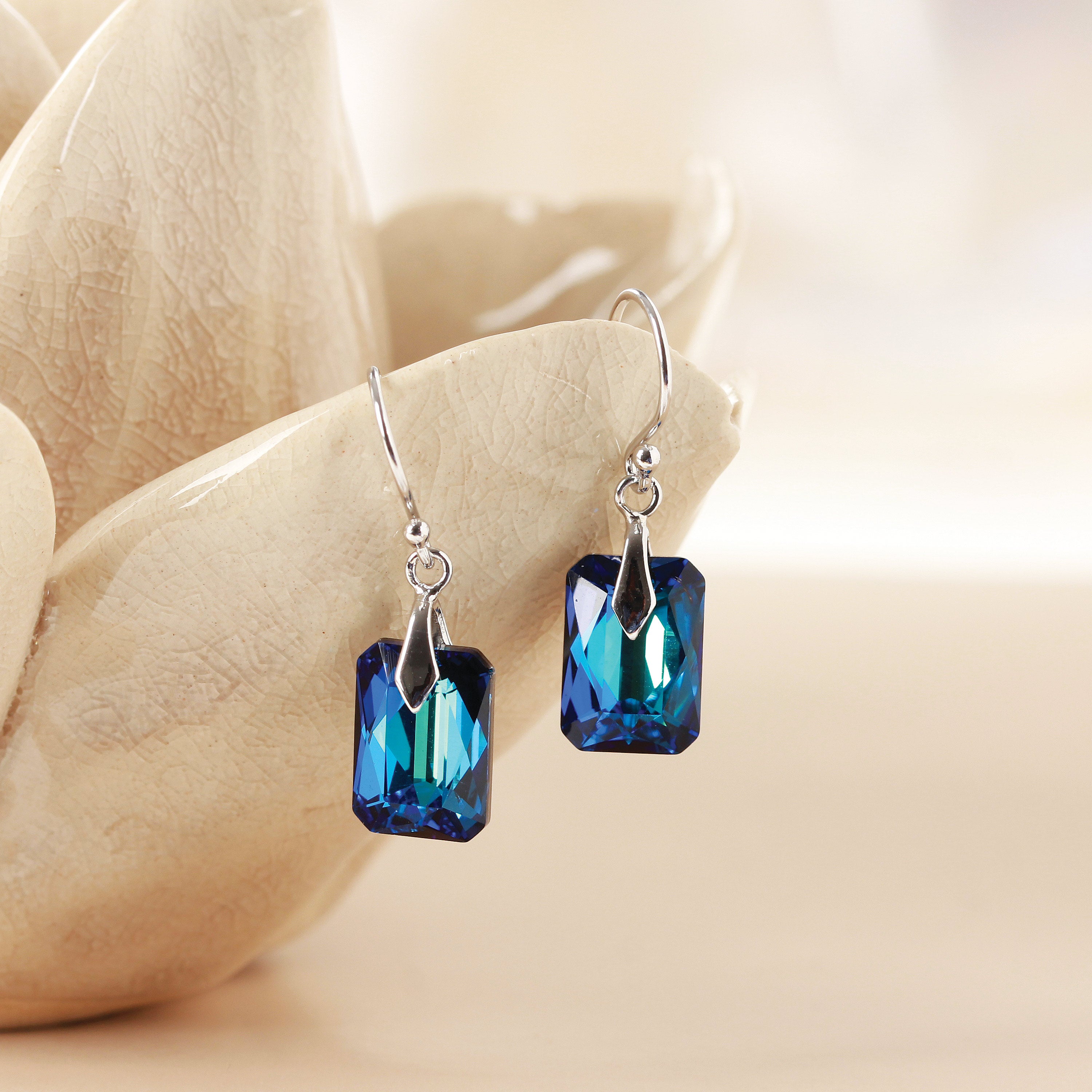 Squared Capri Swarovski Pendant With Earring – The Velli Shop