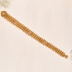 Admirable Beautiful Peacock Nagas Gold Plated Silver Jada Billai
