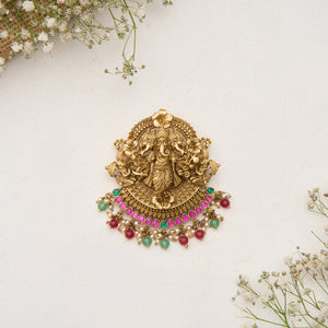 3D Blessing Vinayagar Nagas Gold Plated Silver Pendant