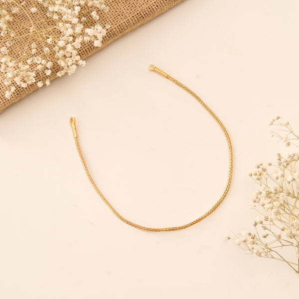 Silver Plain Chain With Gold Plating