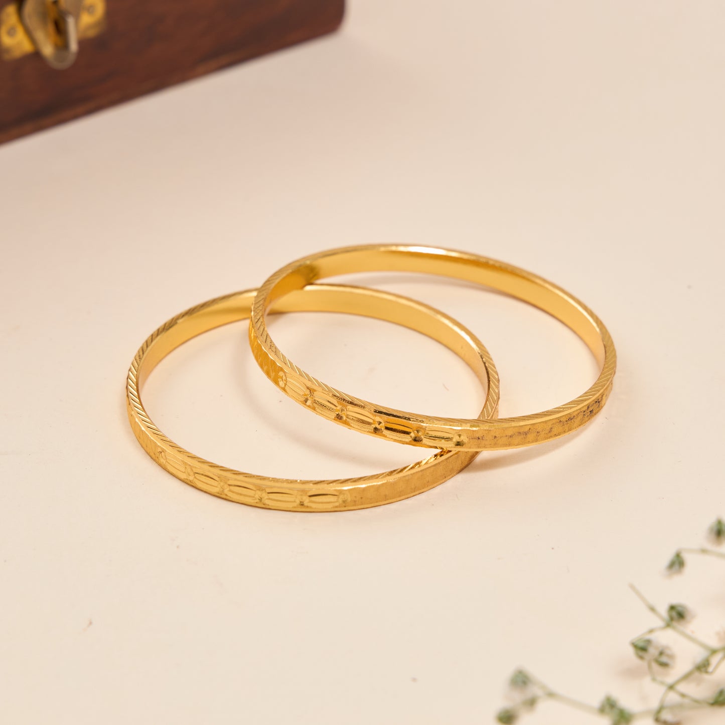 Joyful Gold Plated Bangles – The Velli Shop - Main Image