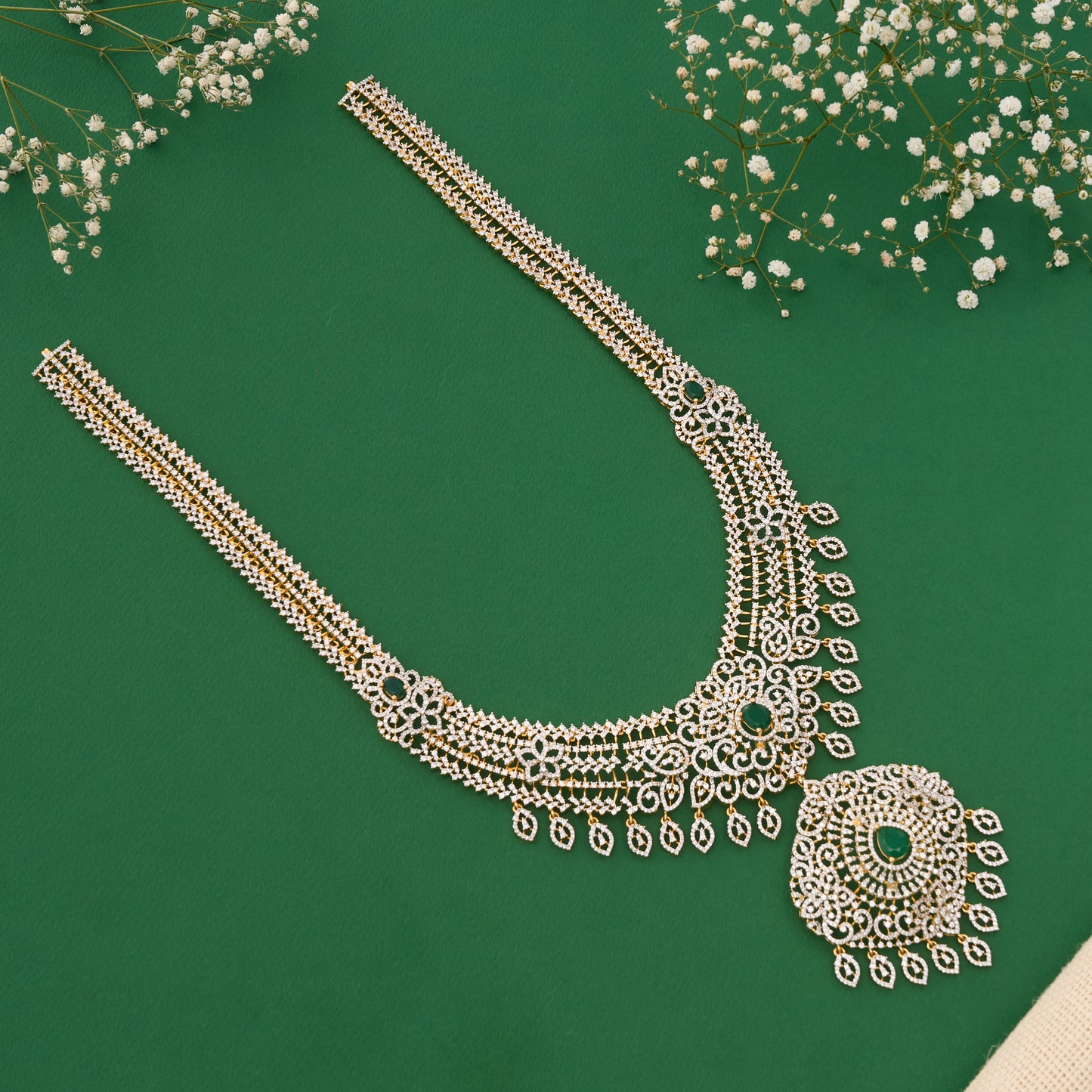 CZ Long Haram Online Shopping Gold Plated Dazzling CZ Haram