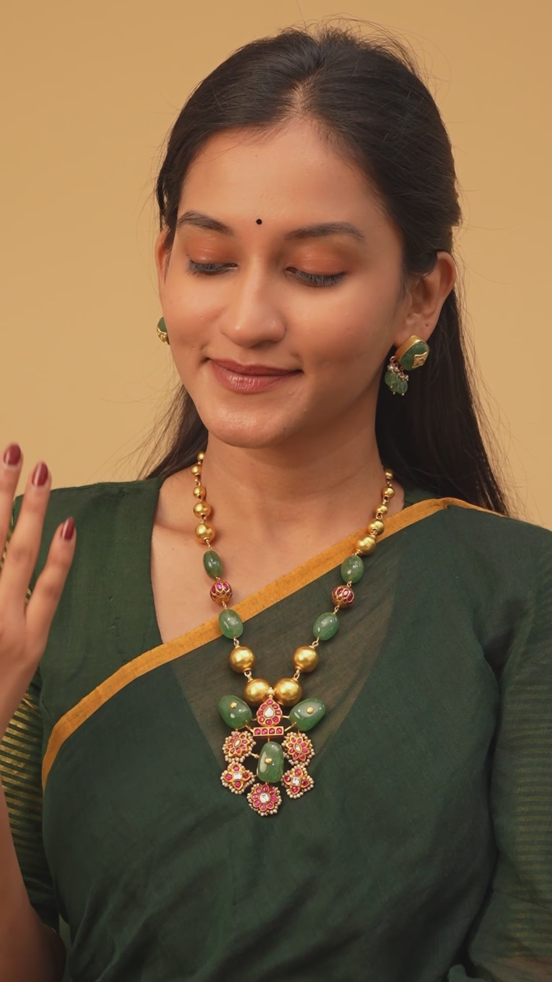 Gold Plated Parampara Kundan Haram