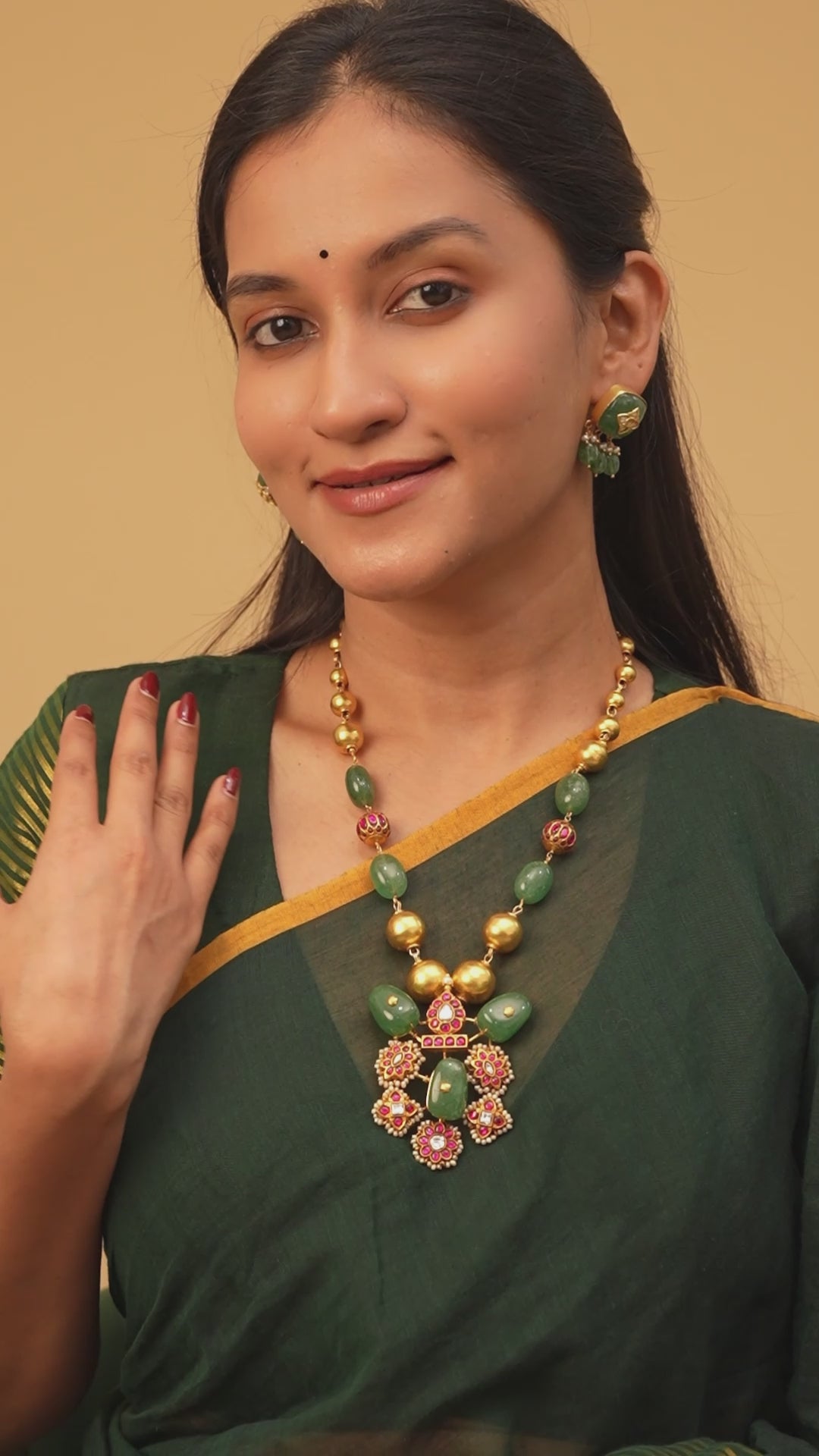 Gold Plated Parampara Kundan Haram