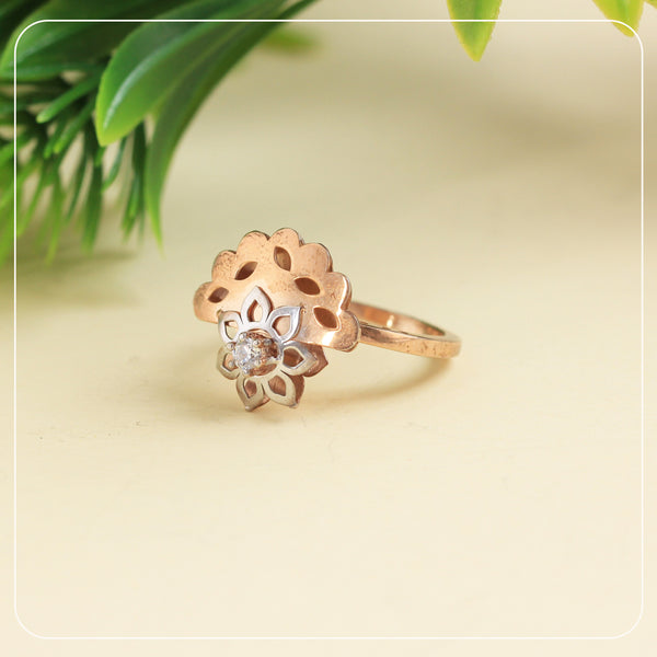 Adoring Blossoms Rose Silver Ring